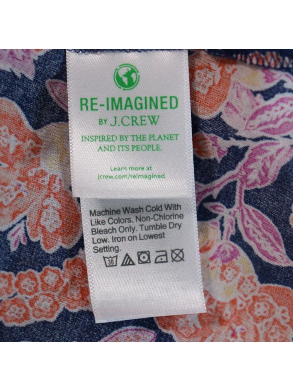 J.Crew Painted Block Print Cotton Voile Beach Dress S Navy Orange Button Front - Picture 4 of 16